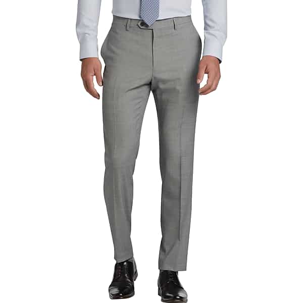 Tommy Hilfiger Modern Fit Wool Blend Men's Suit Pants Black/White Sharkskin - Size: 54W x 32L TMW3W6E54T78