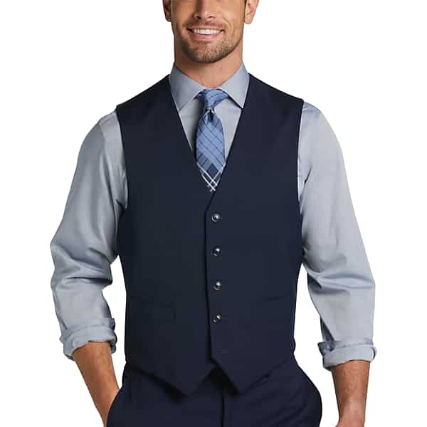Tommy Hilfiger Modern Fit Men's Suit Separates Vest Navy - Size: Large
