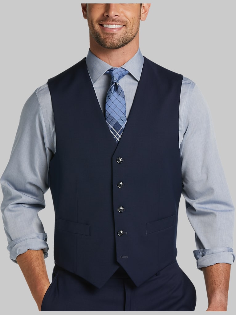 Tommy Hilfiger Modern Fit Wool Blend Suit Vest