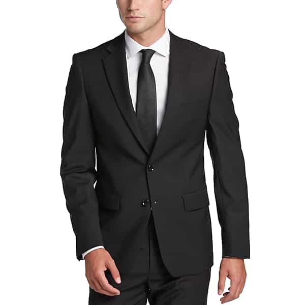 Calvin Klein Slim Fit Men's Suit Separates Coat Black Solid - Size: 38 Long