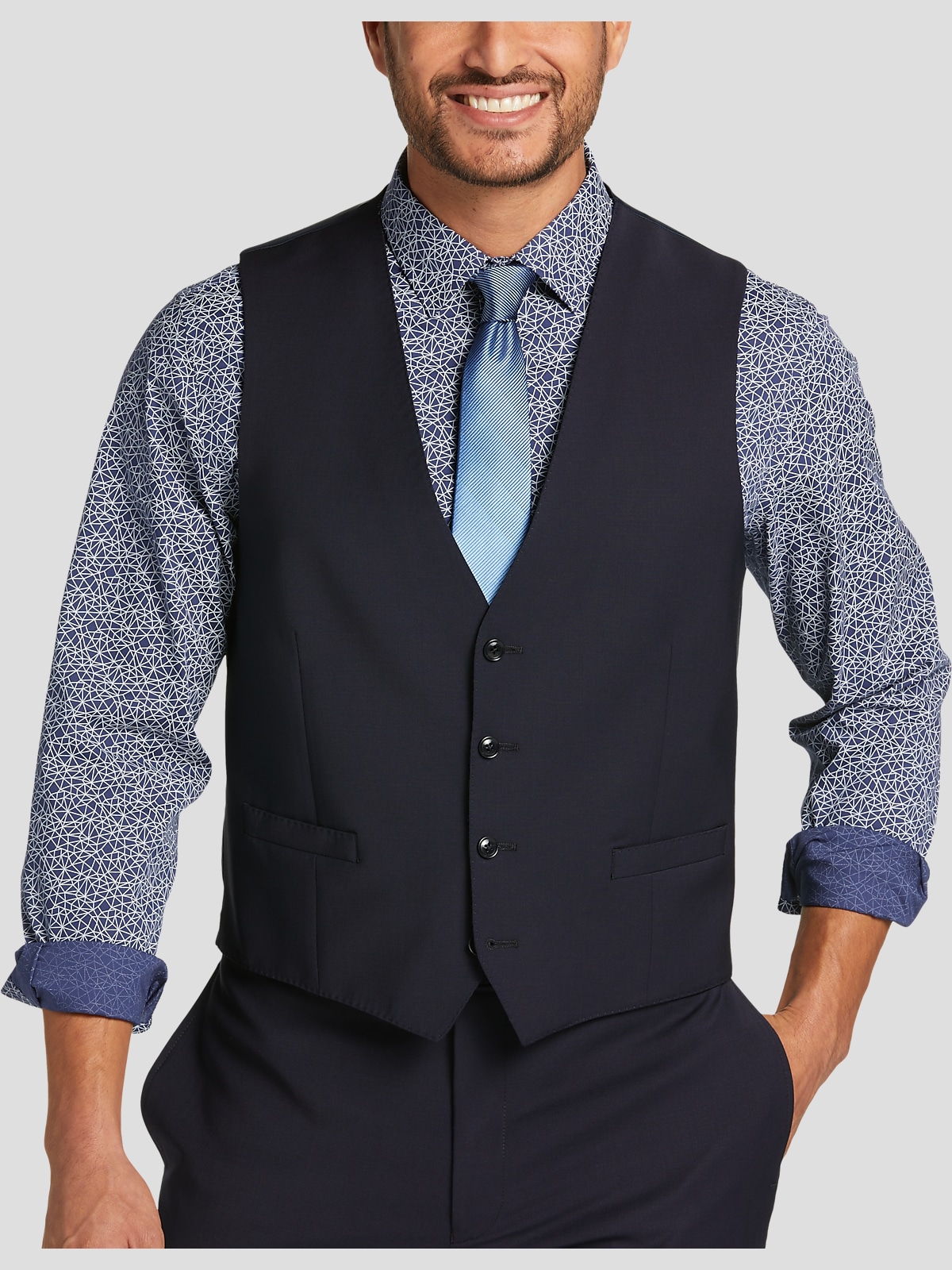 Calvin klein navy vest shop
