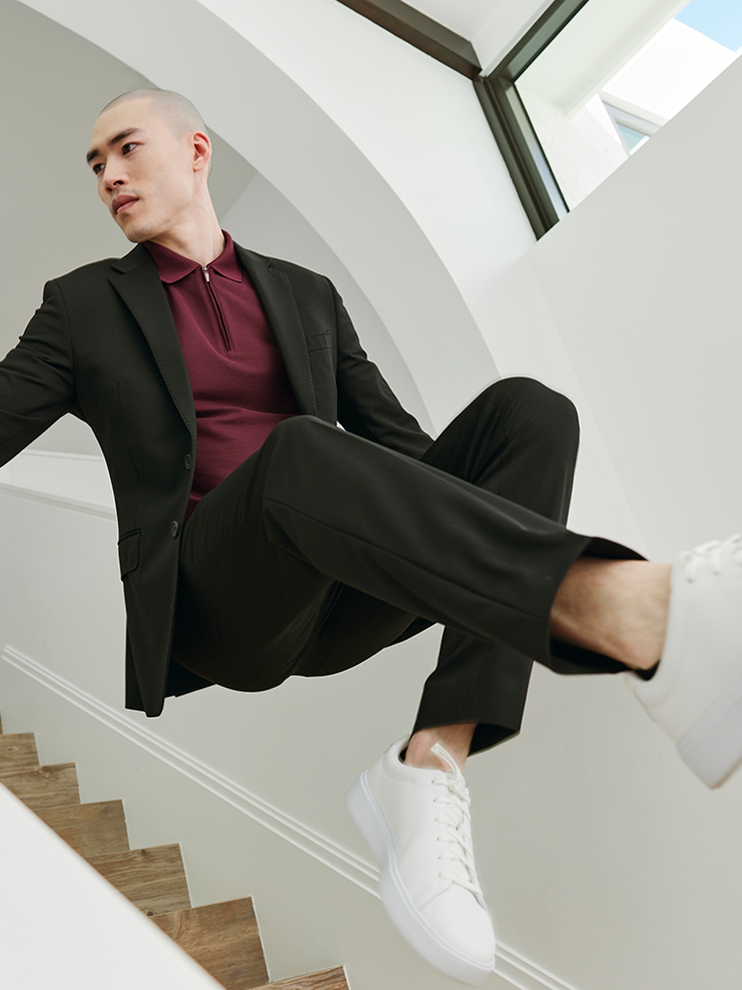 Slim Fit Knit Suit Jacket