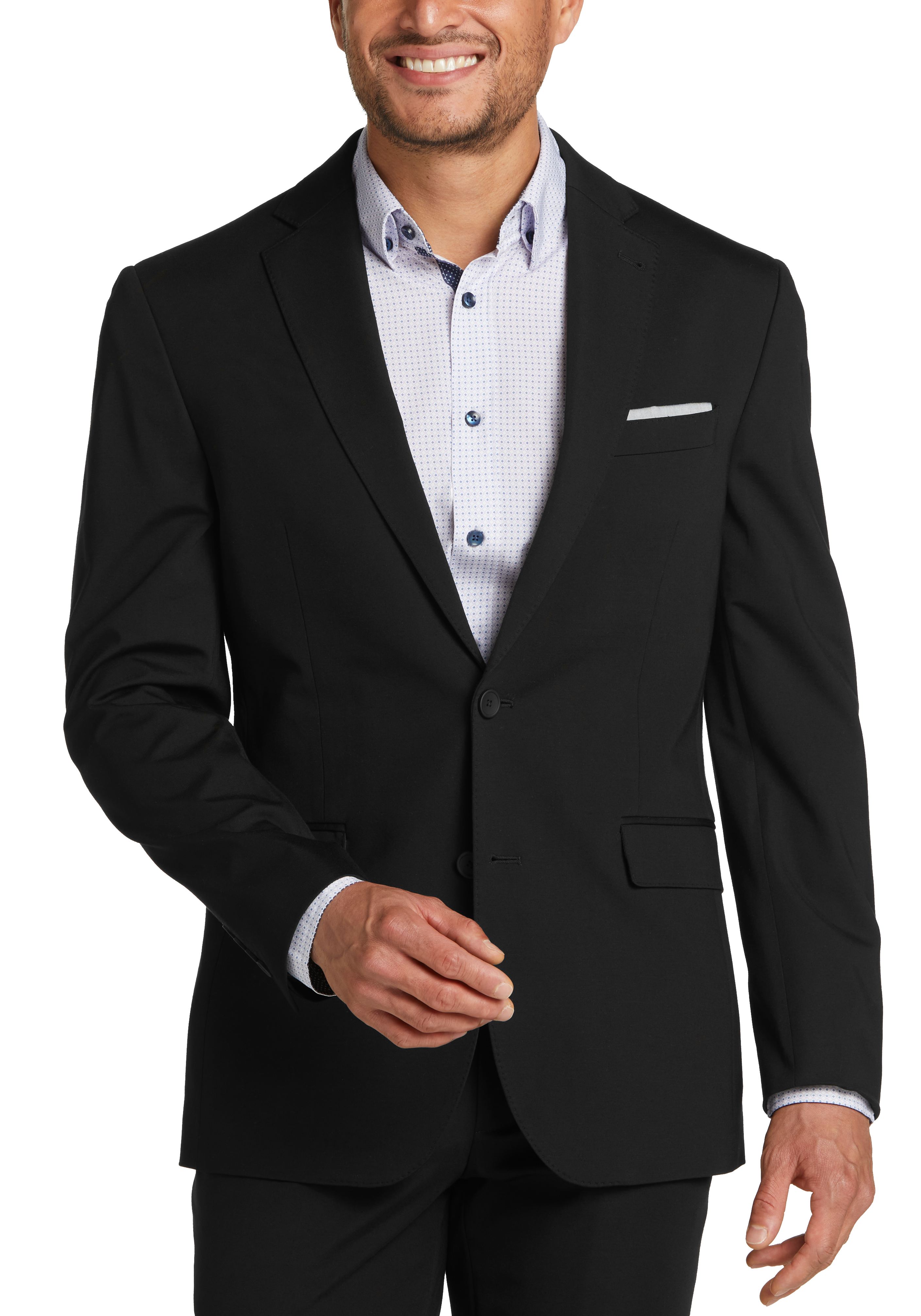 Slim Fit Knit Suit Jacket