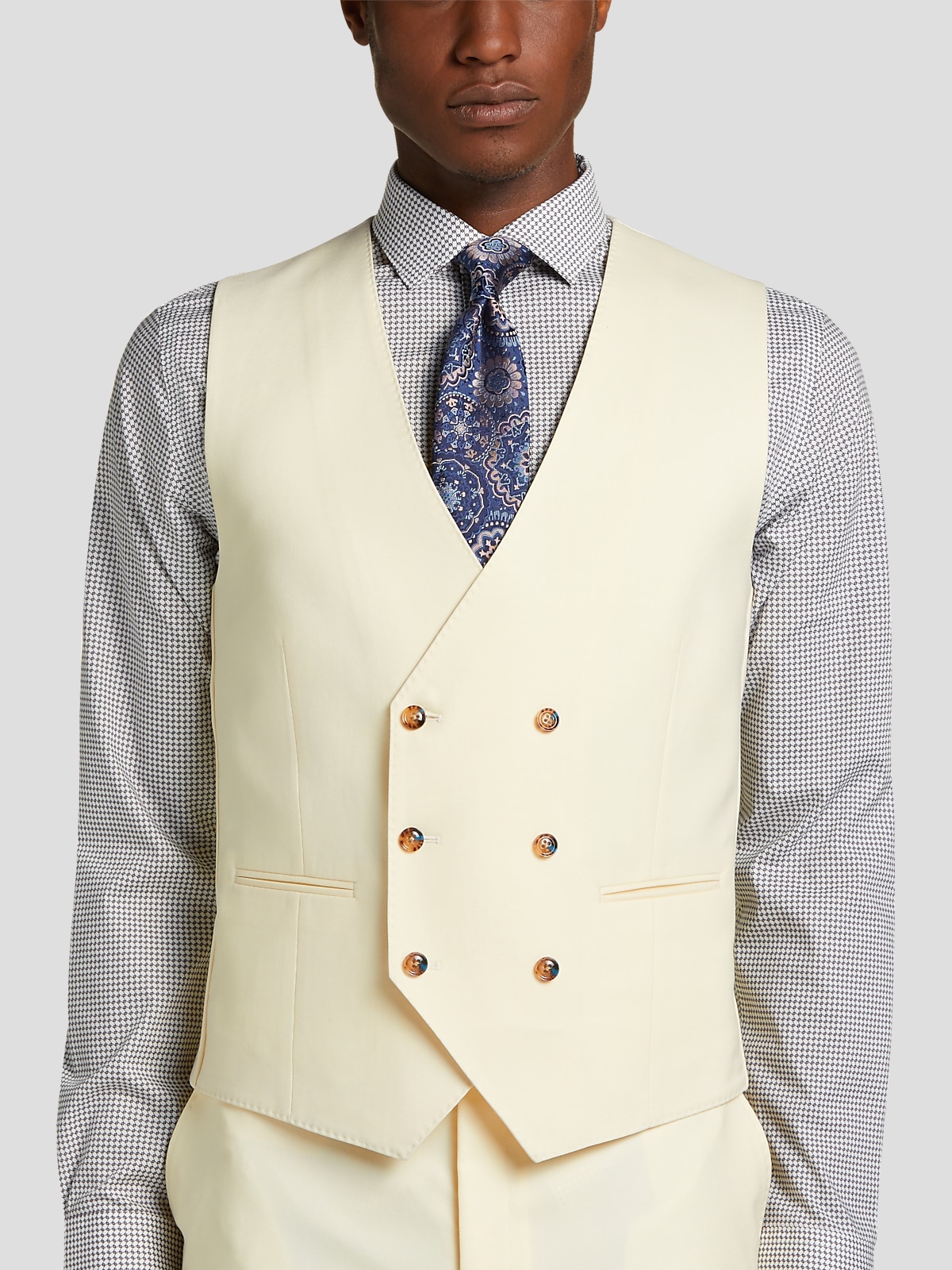 Double breasted vest men's wearhouse on sale