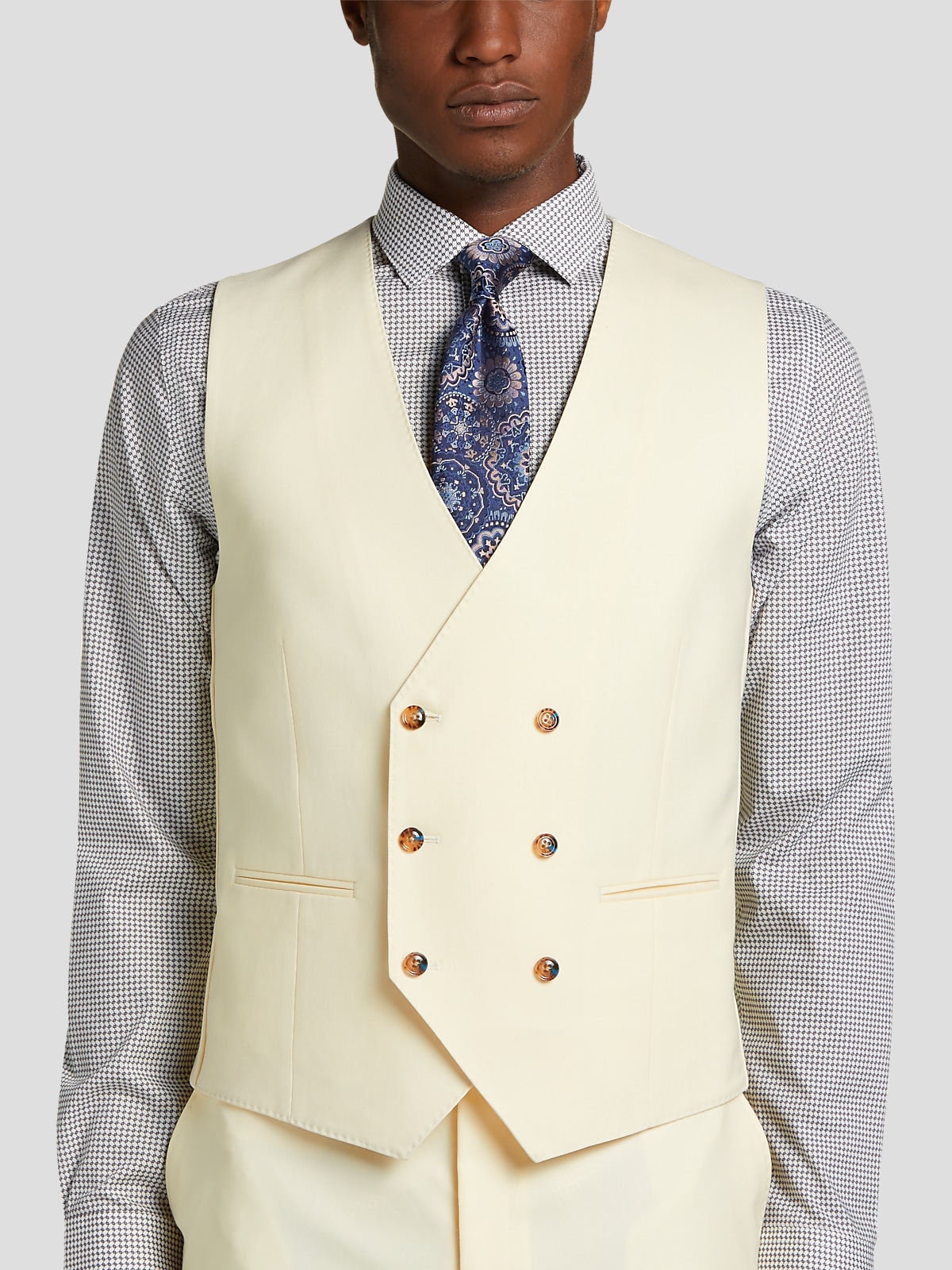 Tayion Classic Fit Suit Separates Solid Double Breasted Vest | All