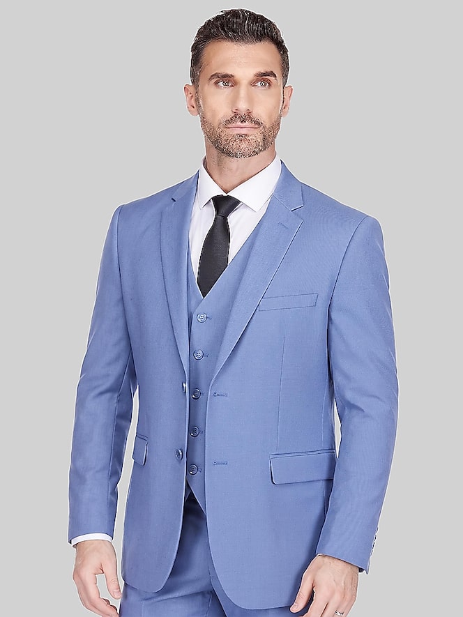 Braveman Classic Fit Performance Stretch 3-Piece Suit, Steel Blue - Image 2 of 3