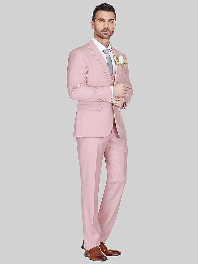Braveman Classic Fit 3-Piece Performance Stretch Suit Soft Pink