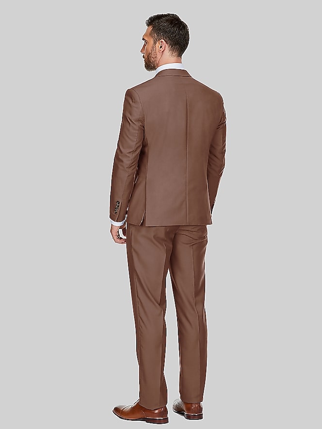 Braveman Slim Fit 3-Piece Vested Suit, Brown - Image 3 of 3