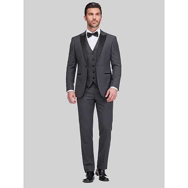 Gino Vitale Men's Slim Fit 3-Piece Tuxedo Charcoal Gray - Size: 40 Regular