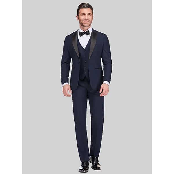 Gino Vitale Men's Slim Fit 3-Piece Tuxedo Navy - Size: 40 Regular