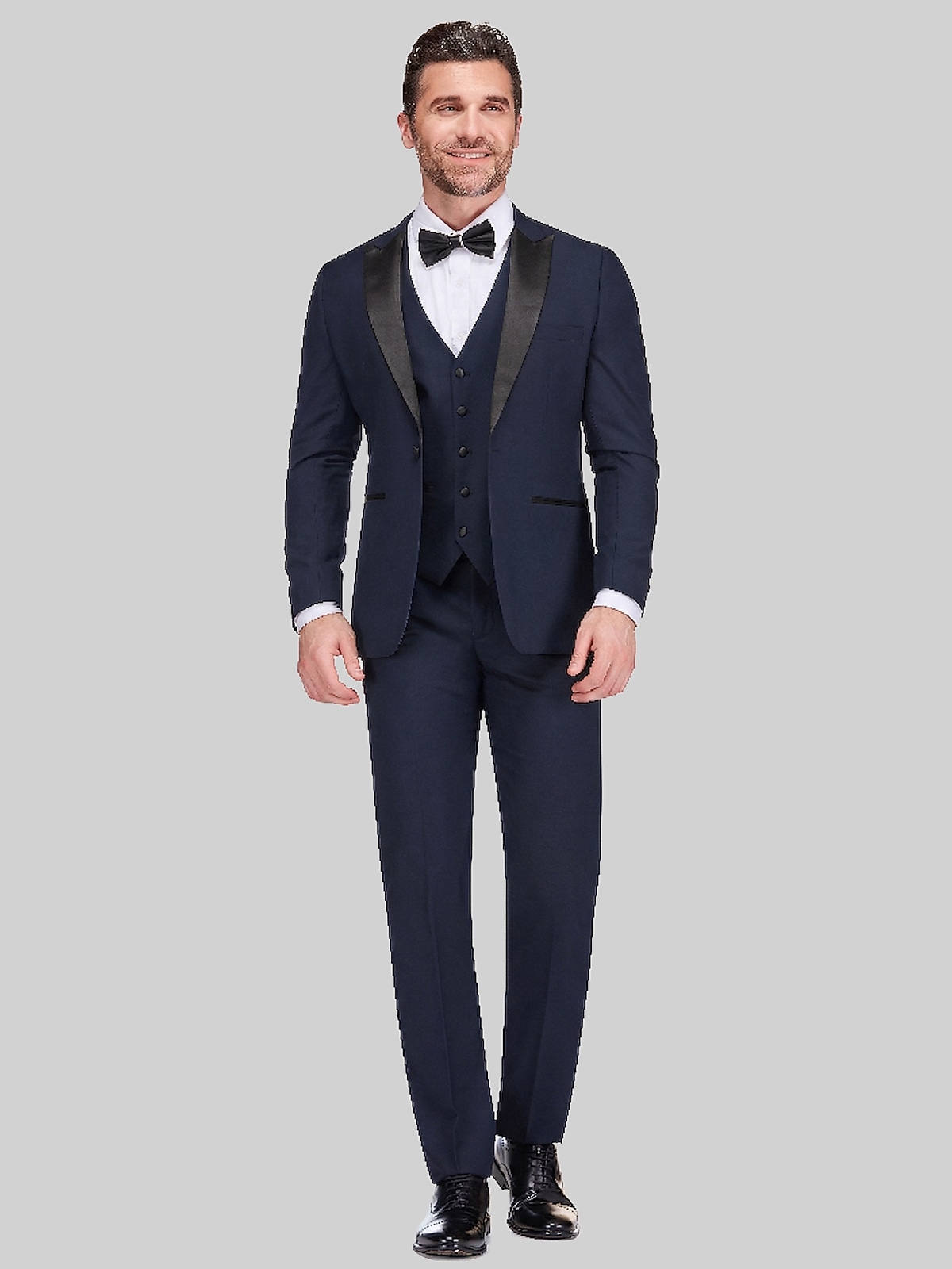 Gino Vitale Slim Fit 3-Piece Tuxedo, Charcoal Gray | 3 Piece Suits