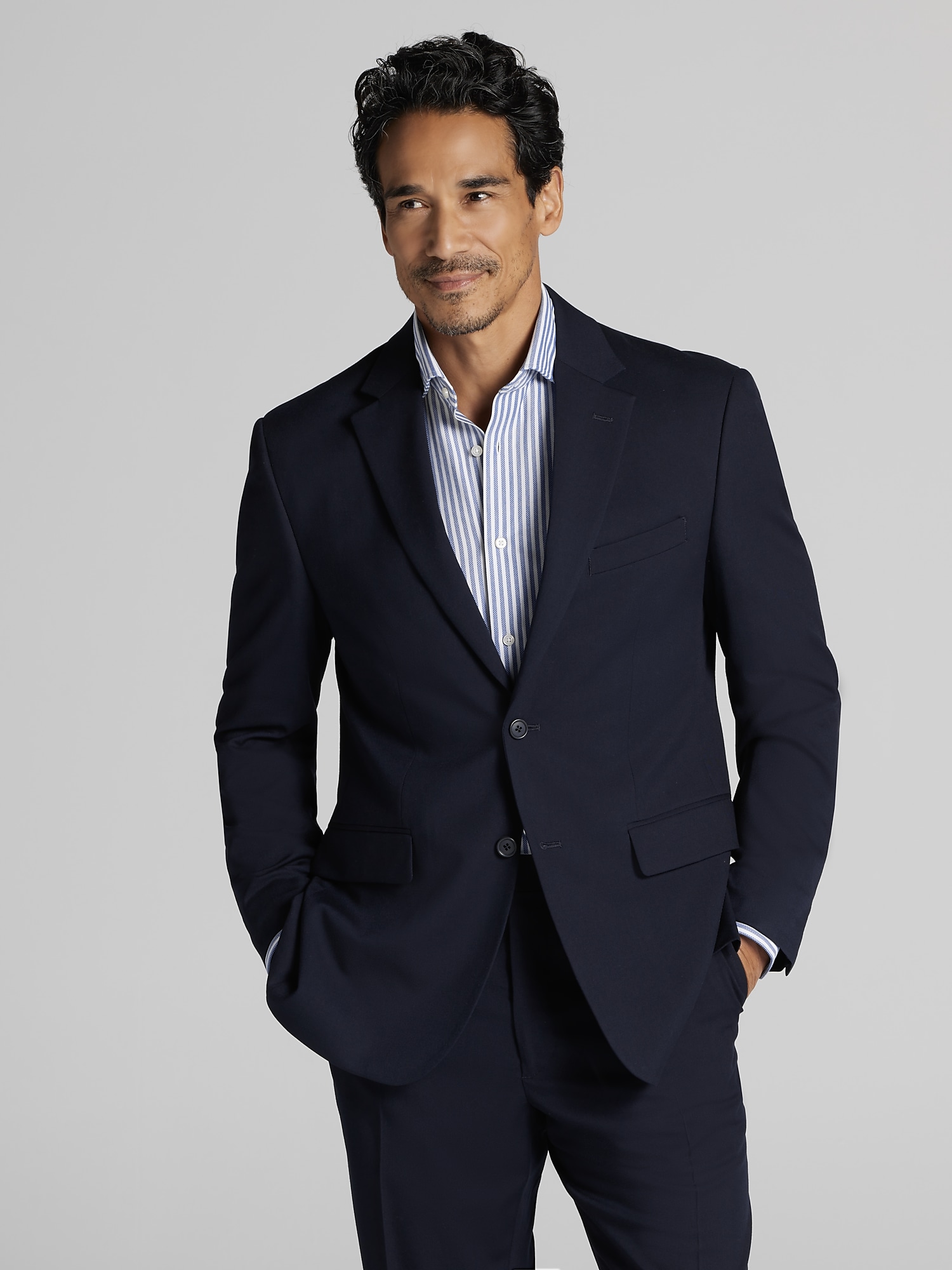 Pronto Uomo Modern Fit Suit Jacket (Navy Solid)
