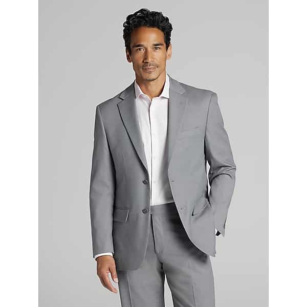 Pronto Uomo Big & Tall Men's Modern Fit Suit Jacket Med Gray Solid - Size: 48 Long - Only Available at Men's Wearhouse TMW3WCR48304