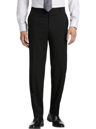 Autumn Solid High Waist Trousers Men Formal Pants High Quality