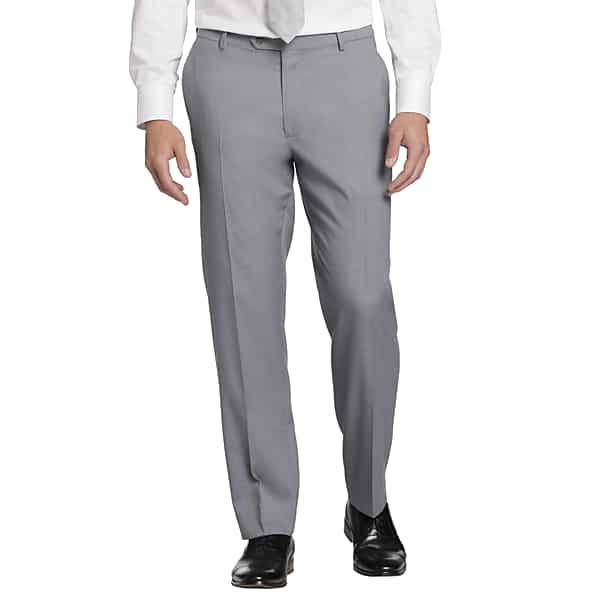 Pronto Uomo Big & Tall Men's Modern Fit Suit Pants Med Gray Solid - Size: 52W x 30L - Only Available at Men's Wearhouse TMW3WCU52004