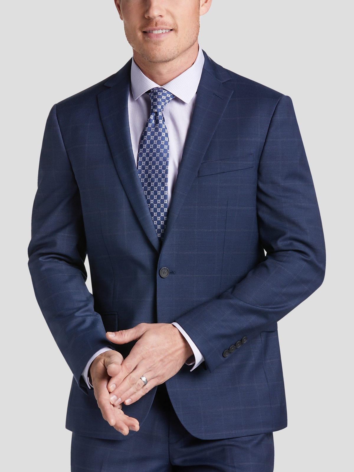 Awearness kenneth cole sale blue slim fit suit
