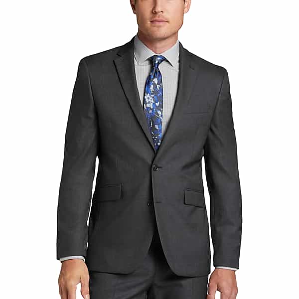 Wilke-Rodriguez Big & Tall Men's Slim Fit Suit Jacket Charcoal Gray - Size: 48 Long