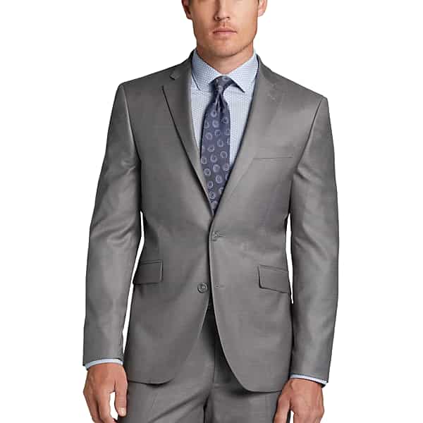 Wilke-Rodriguez Big & Tall Men's Slim Fit Suit Jacket Grey - Size: 48 Short