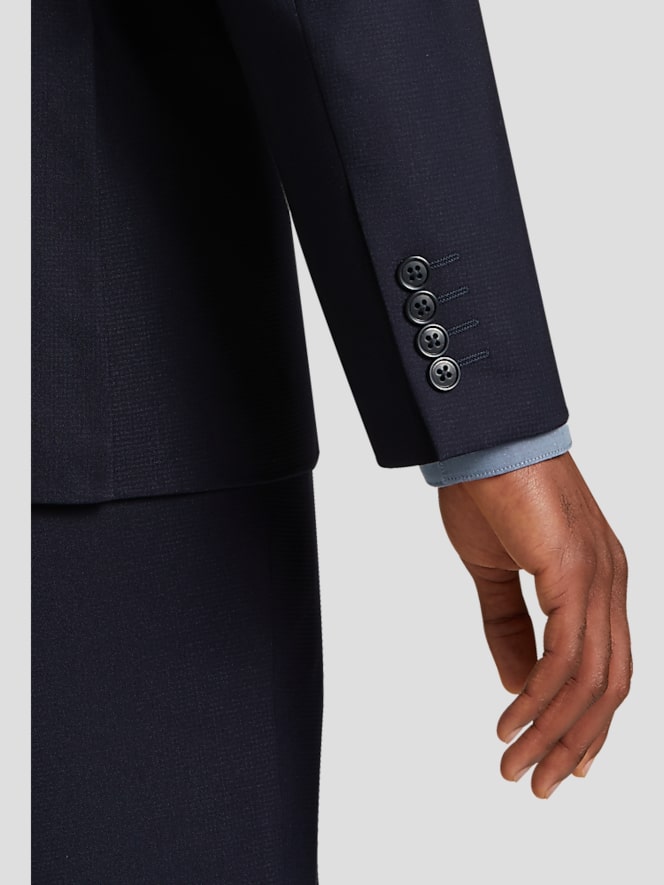 Wilke-Rodriguez Slim Fit Suit Jacket, Navy Tic - Image 4 of 5