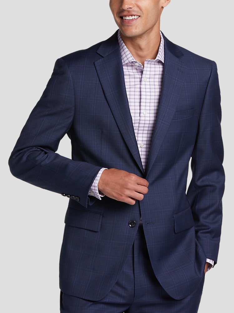 Calvin klein blue plaid slim fit sport coat new arrivals