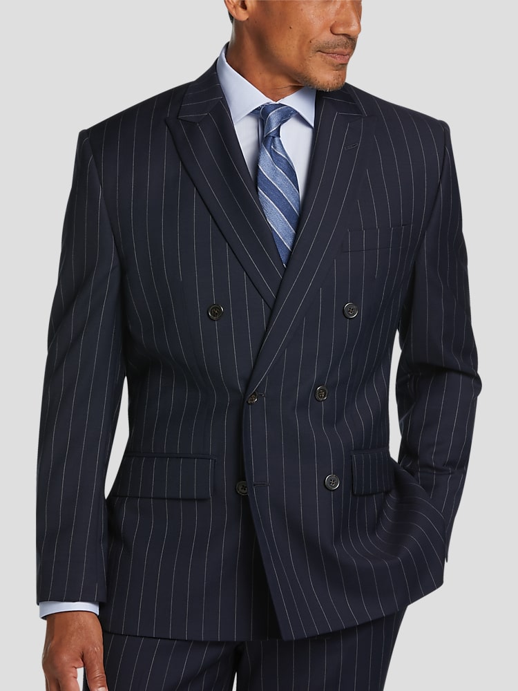 Lauren By Ralph Lauren Classic Fit Double Breasted Suit Stripe 2 Piece Suits Men s Wearhouse