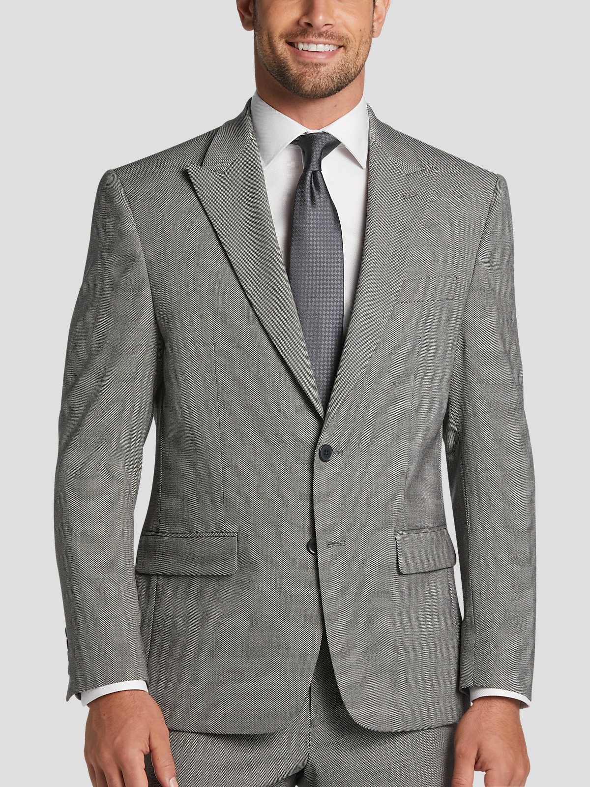 Michael Strahan Classic Fit Suit Birdseye All Sale Men s Wearhouse