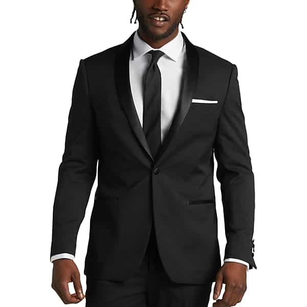 Wilke-Rodriguez Men's Slim Fit Shawl Lapel Tuxedo Formal Black - Size: 42 Long