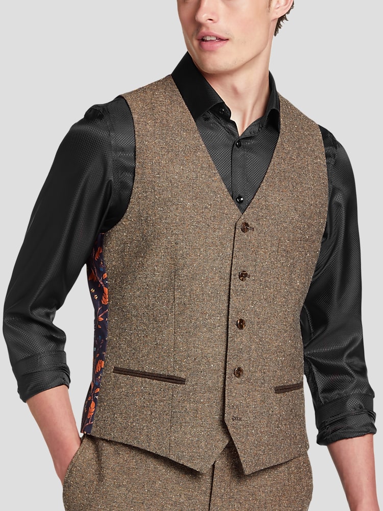 Paisley Gray Slim Fit Suit Separates Vest Suit Separate Vests Men s Wearhouse