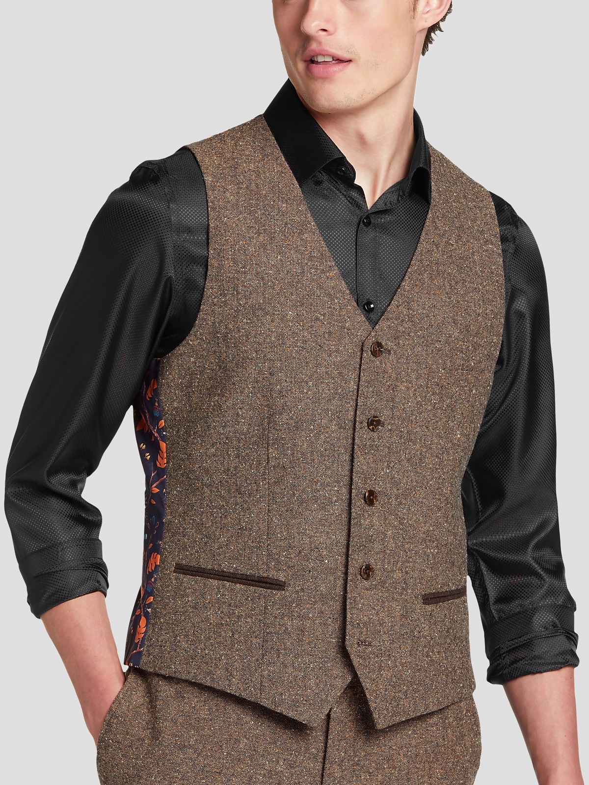 Paisley and gray vest store