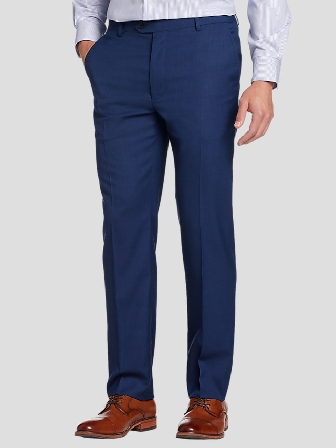 Pronto Uomo Modern Fit Men's Suit Pants , Blue