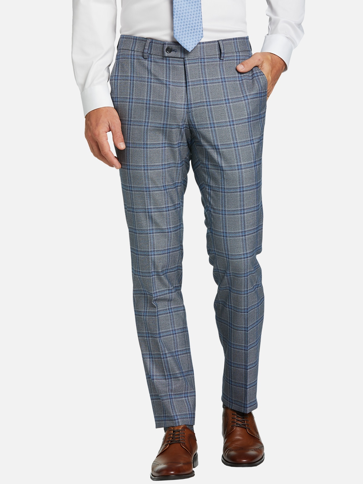 Egara Skinny Fit Plaid Suit Separates Pants | All Clearance $39.99| Men ...