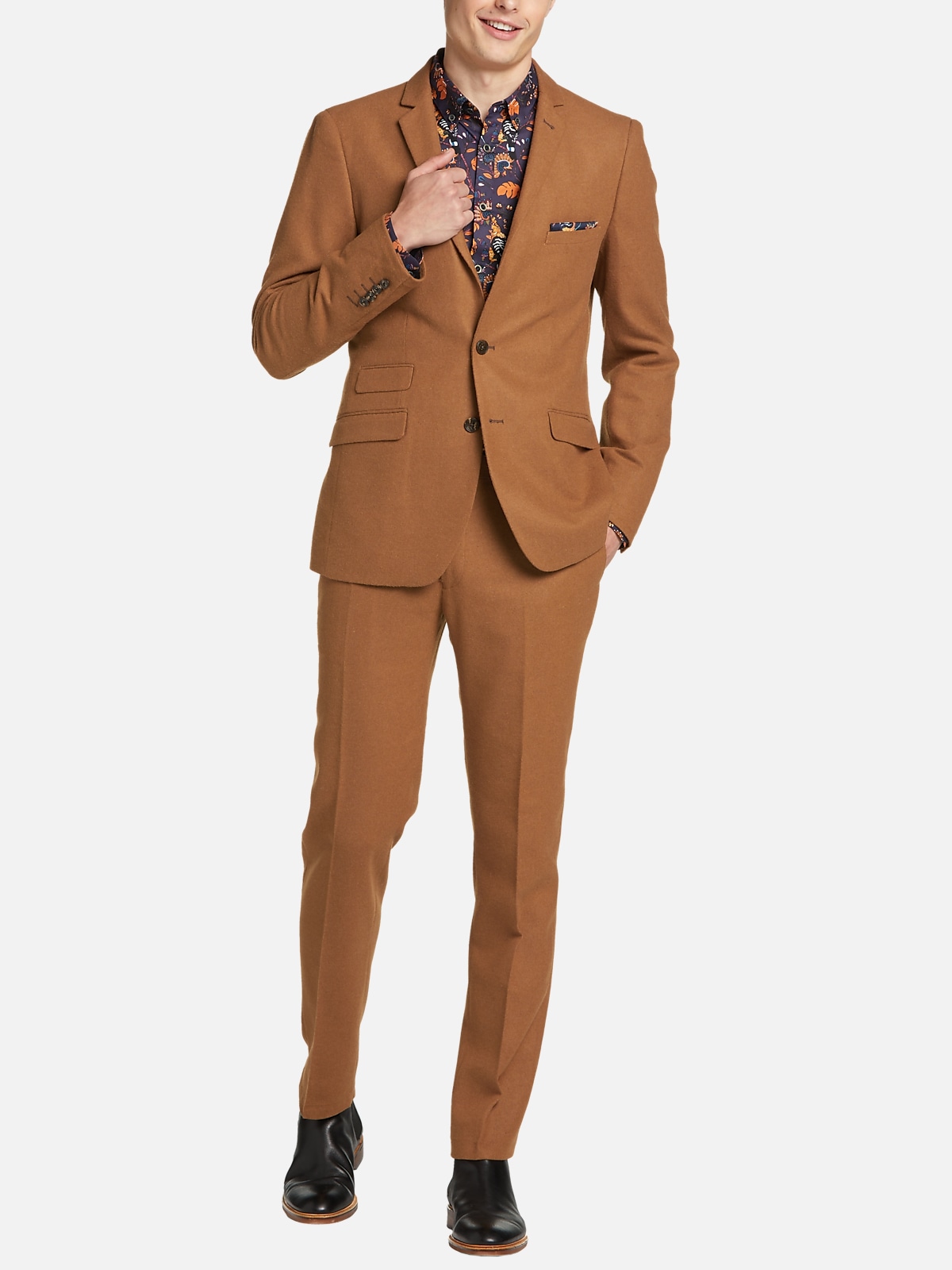 Buy online Brown Poly Wool Formal Blazer from Blazers for Men by
