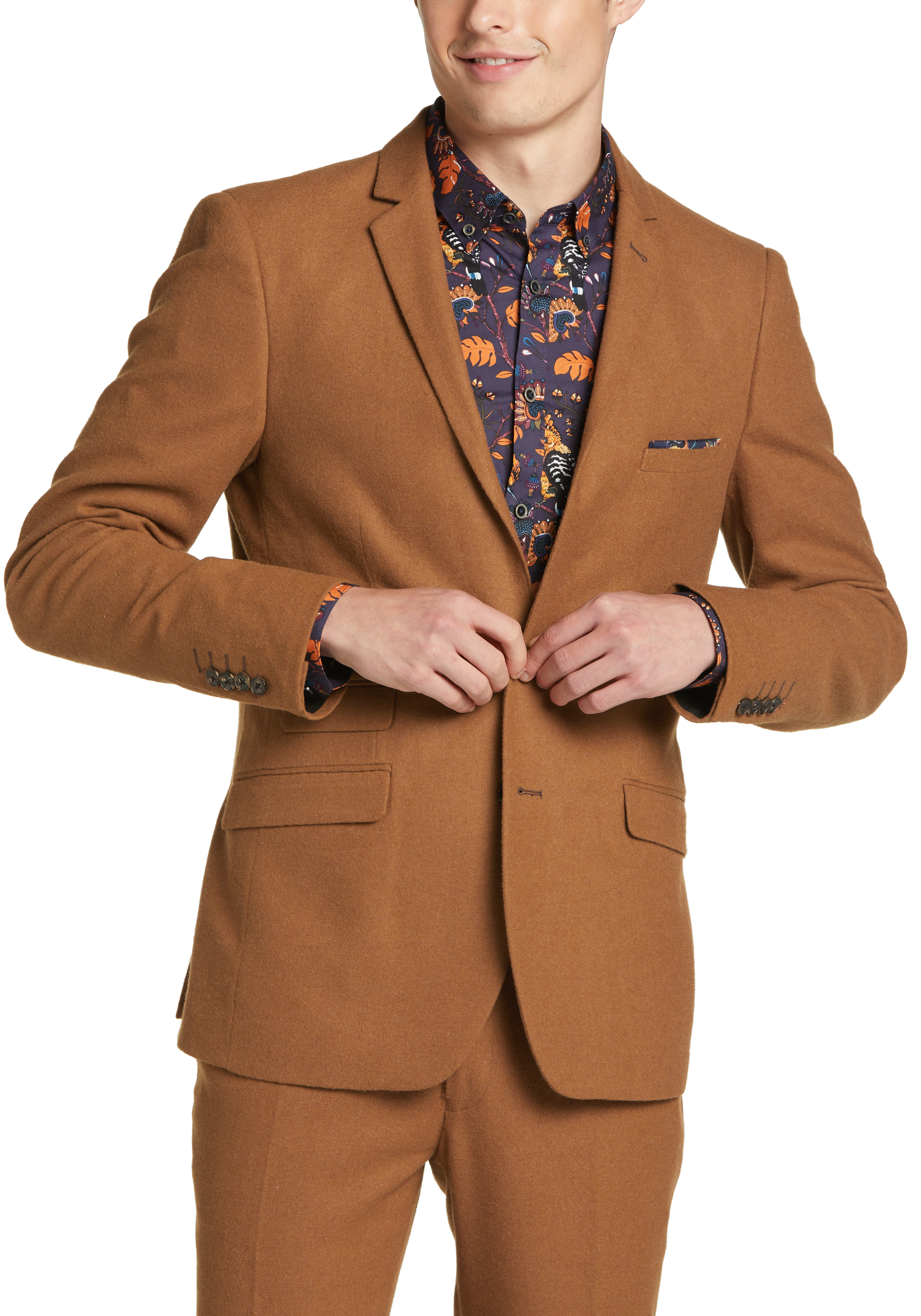 PAISLEY GRAY SLIM BRANDY NOTCH SV 2BTN SB COAT