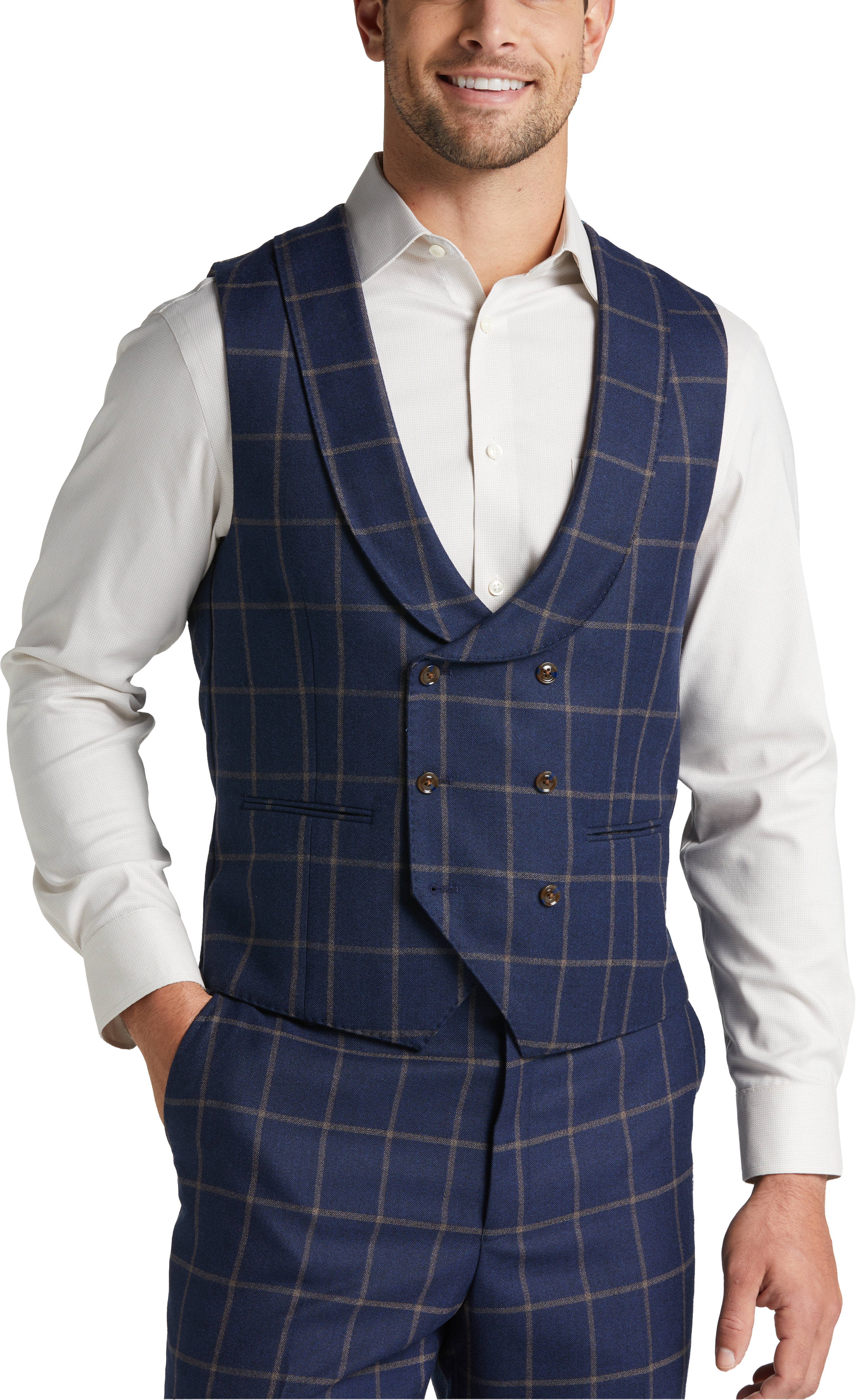 Classic Fit Suit Separates Double Breasted Vest