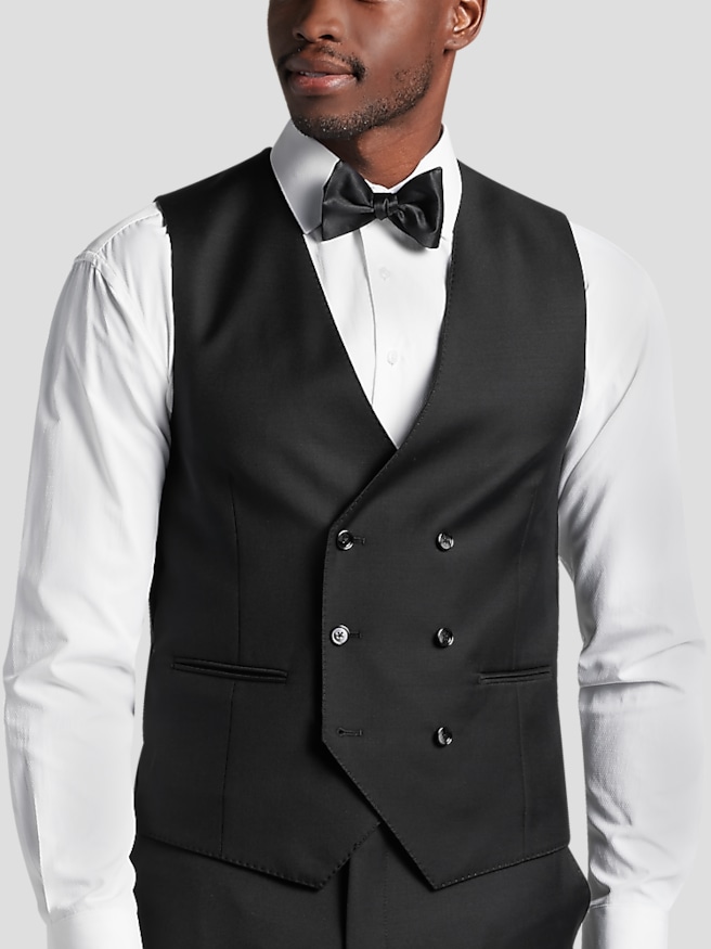 Big and tall double breasted vest top