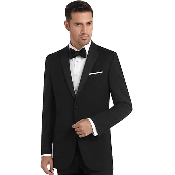 BLACK by Vera Wang Big & Tall Men's Slim Fit Wool Notch Lapel Tuxedo Jacket Black Formal - Size: 56 Long TMW3X8L56310