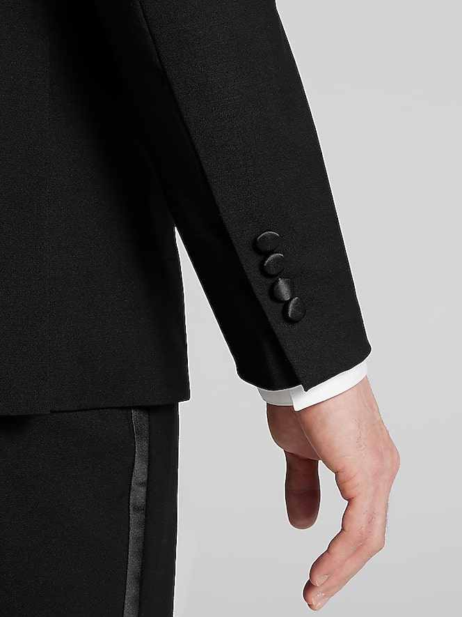 Pronto Uomo Platinum Modern Fit Wool Blend Notch Lapel Tuxedo Jacket