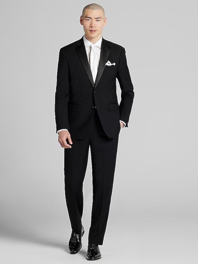 Pronto Uomo Platinum Modern Fit Wool Blend Notch Lapel Tuxedo Jacket