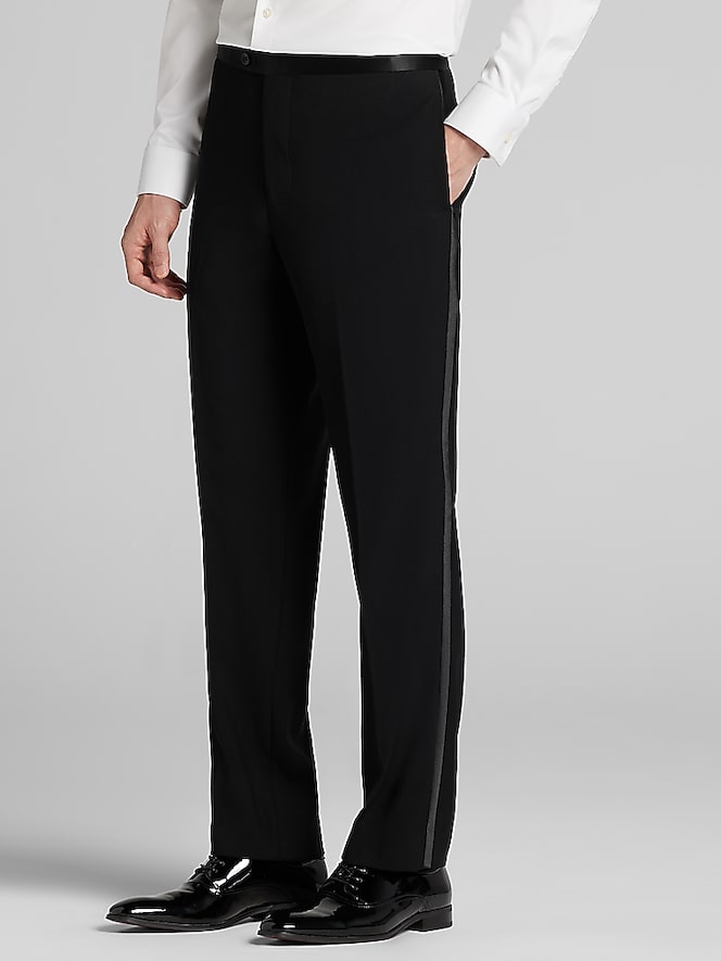 Pronto Uomo Platinum Modern Fit Wool Blend Tuxedo Pants