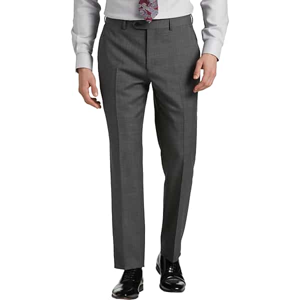 Joseph Abboud Classic Fit Wool Men's Suit Pants Gray Sharkskin - Size: 36W x 34L TMW3XAV36F90