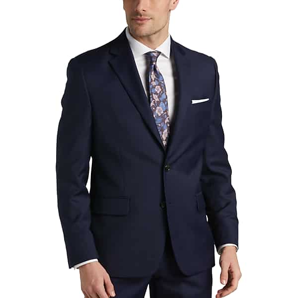 Joseph Abboud Big & Tall Classic Fit Notch Collar Men's Suit Separates Jacket Navy Solid - Size: 50 Long