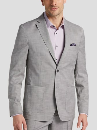Modern Fit Satin Peak Lapel Tuxedo Jacket