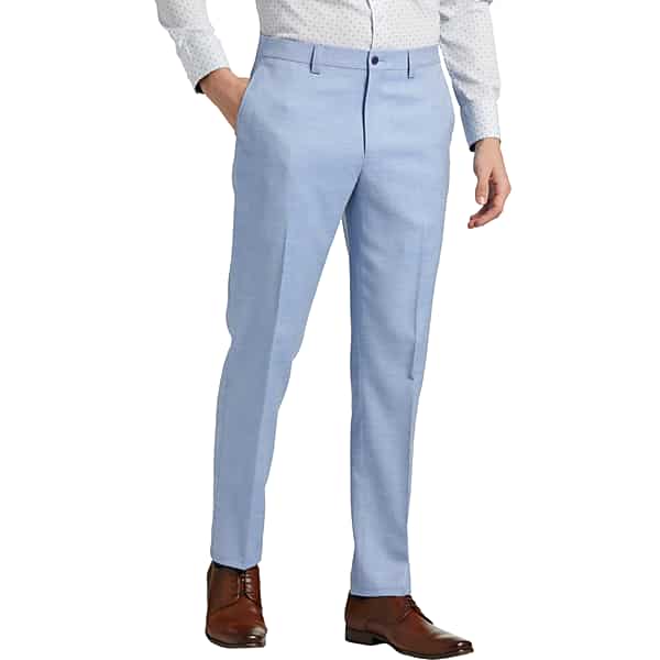 Michael Kors Big & Tall Men's Modern Fit Suit Separates Pants Light Blue - Size: 44W x 30L