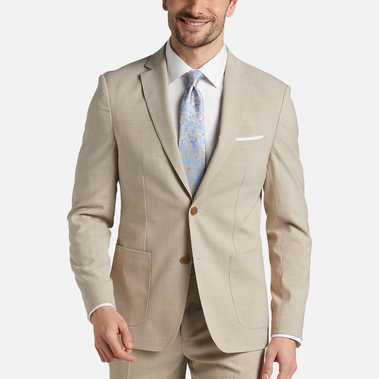 YND Men's Slim Fit 3 Piece Suit Set, One Button Solid Blazer Vest Pants  with Tie, Beige, X-Small : : Clothing, Shoes & Accessories