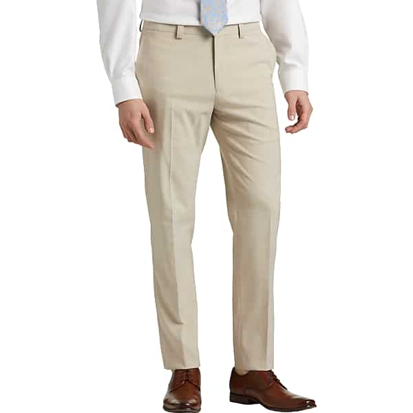 Michael Kors Men's Modern Fit Suit Separates Pants Tan Solid - Size: 40W x 30L