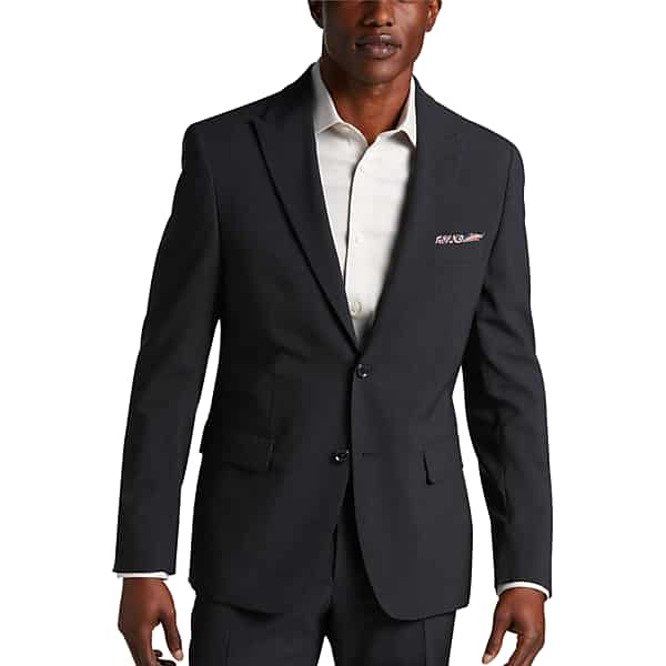 Tommy Hilfiger Big & Tall Modern Fit Men's Suit Separates Jacket Navy Check - Size: 60 Long