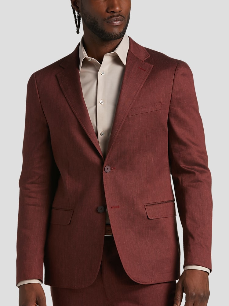 Calvin Klein Slim Fit Linen-Blend Suit Separates Jacket | All Sale