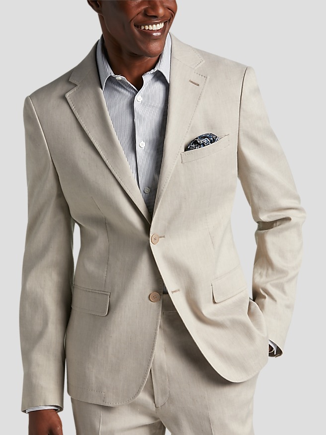 Calvin Klein Slim Fit Linen-Blend Suit Separates Jacket | All Sale| Men's  Wearhouse