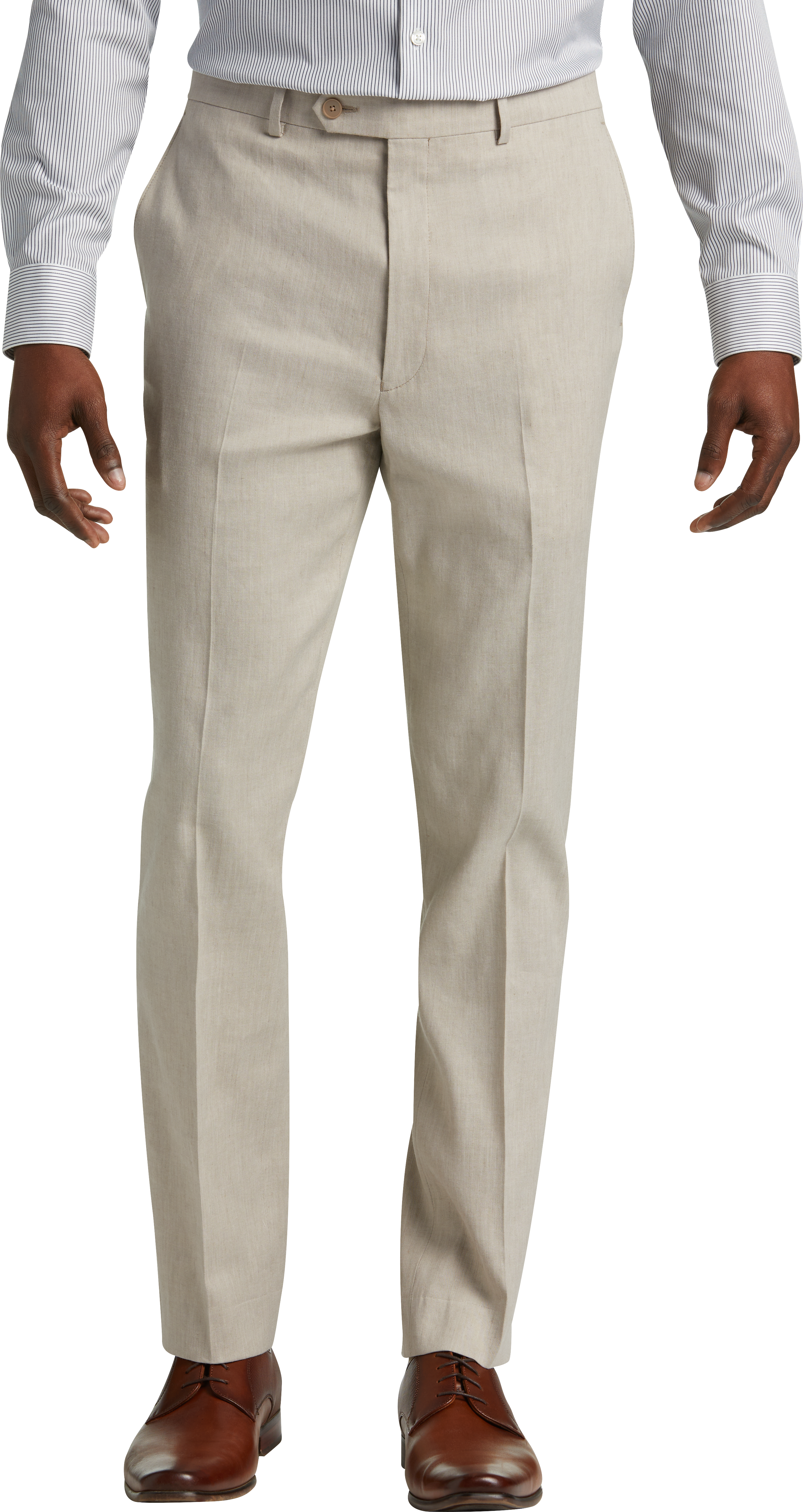 Slim Fit Suit Separates Linen-Blend Pants