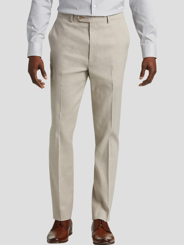 Linen-blend Pants